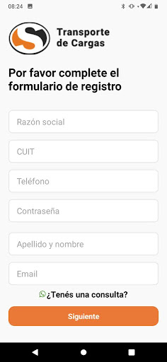 Transportes SGA Screen 2