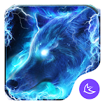 Starlight Galaxy Ice  Wolf-APUS Launcher theme Apk