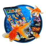 3D Gold fish aquarium theme icon