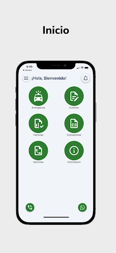 Android application TAE - Clientes screenshort