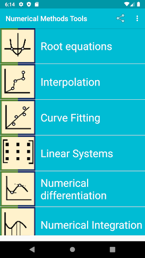 Android application Numerical Methods Tools screenshort