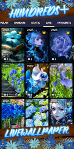 Captura 3 papel pintado flor azul android
