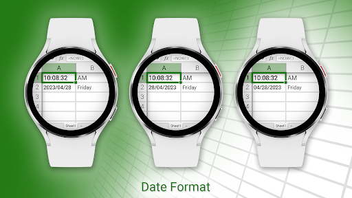 Spreadsheet Watch Face Screen 3