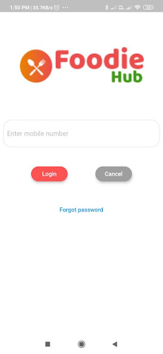 Android application FoodieHub - Restaurant Partner screenshort