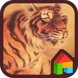 Tiger folk painting dodol icon
