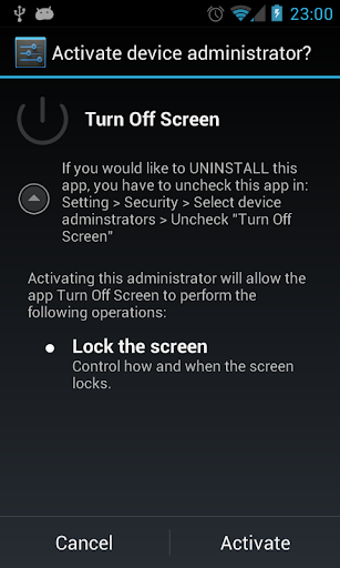Turn Off Screen Screen 3