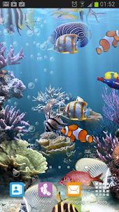 Настоящий аквариум -живые обои Screenshot