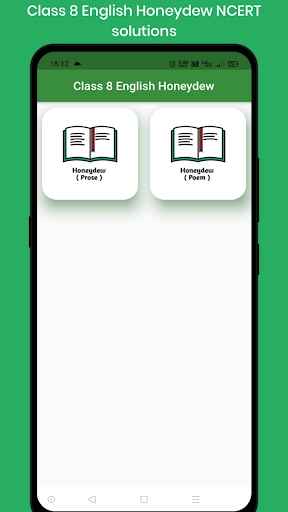 Android application Class 8 English Honeydew NCERT screenshort