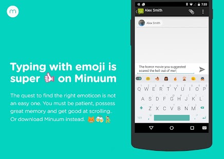 Minuum Keyboard + Smart Emoji Screenshot