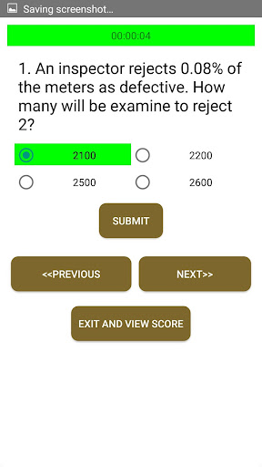 Aptitude 100 Question Test Screen 3
