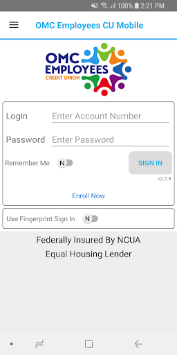 Android application OMC Employees CU Mobile screenshort