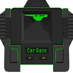 Car Race Neon Minigame Retrô