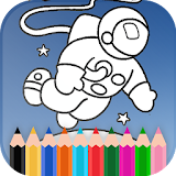 Space Coloring Book and Game icon