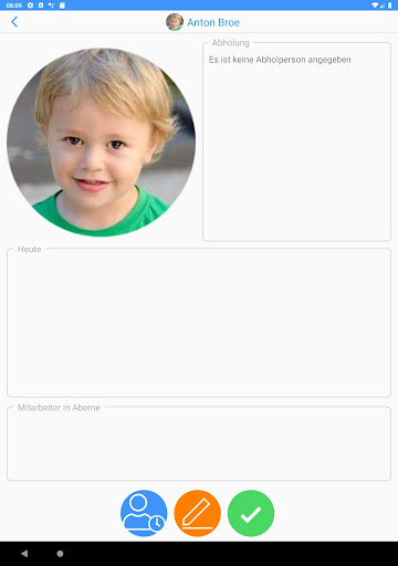 Android application DB Check-in screenshort