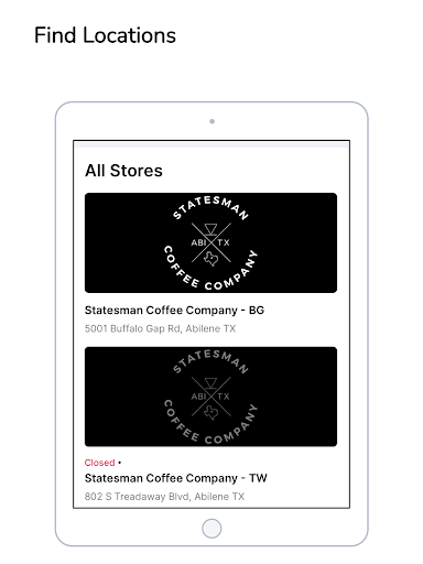 Screenshot of Statesman Coffee Company