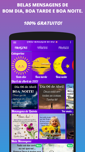 Android application Mensagens Bom Dia Tarde Noite screenshort