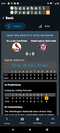 Baseball Predict‪s Screen 2