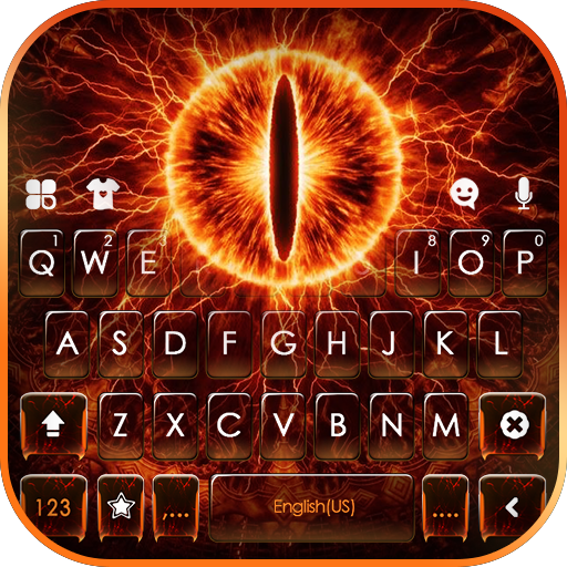 Fire Evil Eye Keyboard Backgro logo
