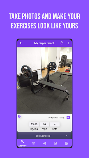 My Gym Diary Screen 3