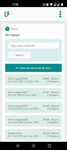 Android application Vialala screenshort