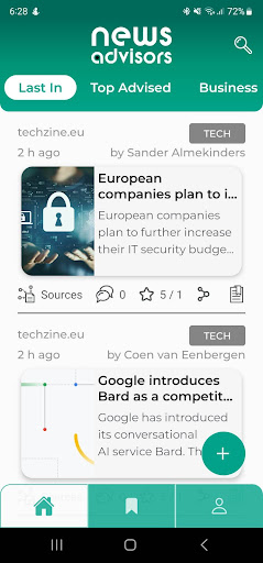 Android application newsadvisors screenshort