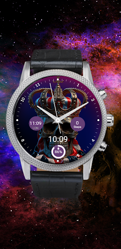 Skull Crown Gold Samsung watch Screen 2