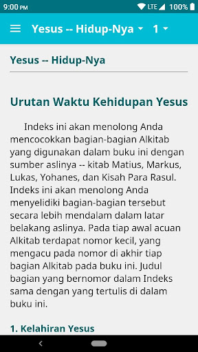 Android application Yesus -- Hidup-Nya screenshort
