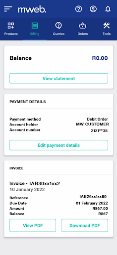 Mweb Screen 2
