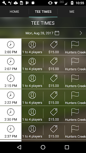 Hunters Creek Tee Times Screen 3