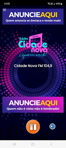 Android application Cidade Nova FM 104,9 Jauru screenshort