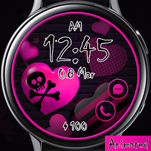 Pink Graffiti Heart_Watchface logo