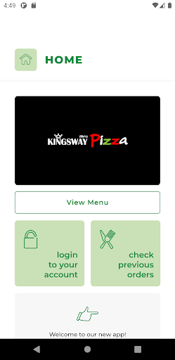 Android application Kingsway Rio's Pizza screenshort