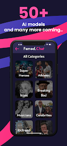Screenshot 12 Famed.Chat: Celebrity Chat AI android