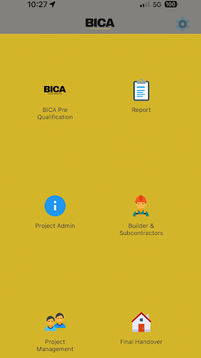 Android application BICA PLATFORM screenshort