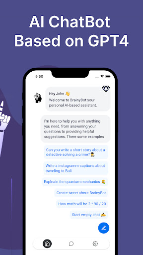 Chatbot Assistant - BrainyBot Screen 2