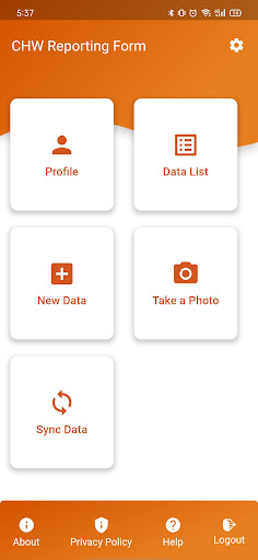 Android application Health Data App screenshort
