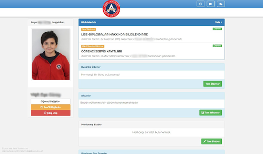 Android application Akantnet Okul Bilgilendirme screenshort