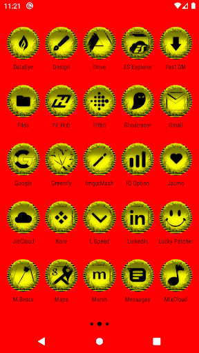 Yellow Icon Pack Style 5 Screen 3