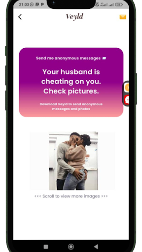 Veyld: Get Anonymous Messages Screen 3