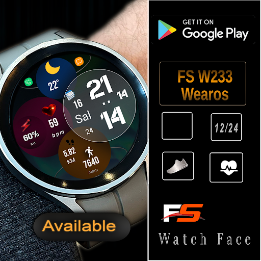 Android application FSW233 color digital clock screenshort