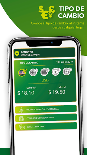 Android application Divisas San Jorge screenshort