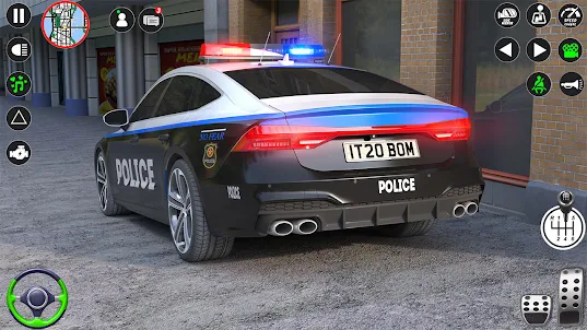 警察の車のゲーム-車の運転