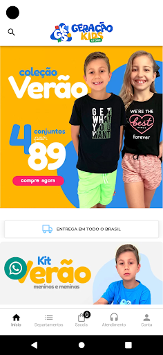 Android application Geração Kids screenshort