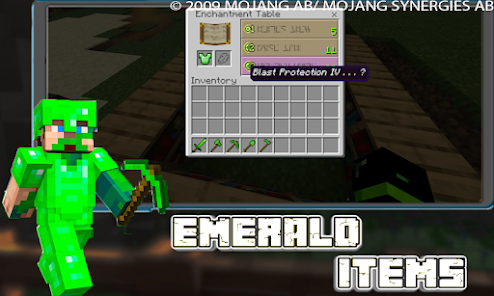 Screenshot 3 Emerald Items Mod Minecraft PE android