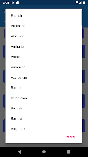 Multi Language Word Search Screen 3