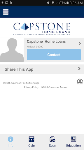 Screenshot of Capstone Home Loans