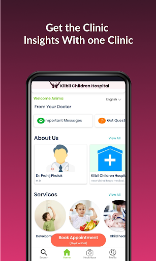 Android application Kilbil Children Hospital screenshort