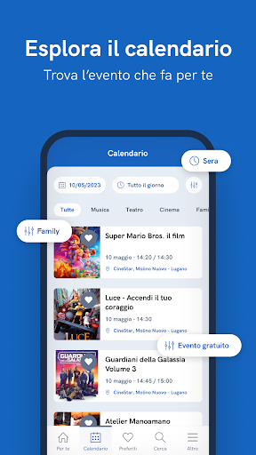 Android application Lugano Eventi screenshort