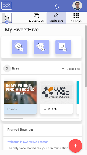 Android application SweetHive screenshort