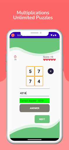 Math Tables 999 Screen 3